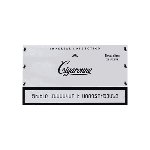 Сигареты Cigaronne Royal Slims XL White (Сигароне Роял Слим ХЛ Белые)