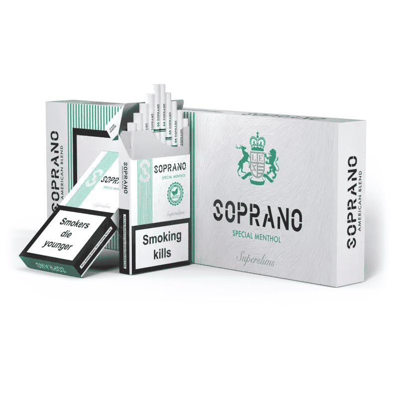 Сигареты Soprano Menthol Superslims (Сопрано Ментол Суперслимс)
